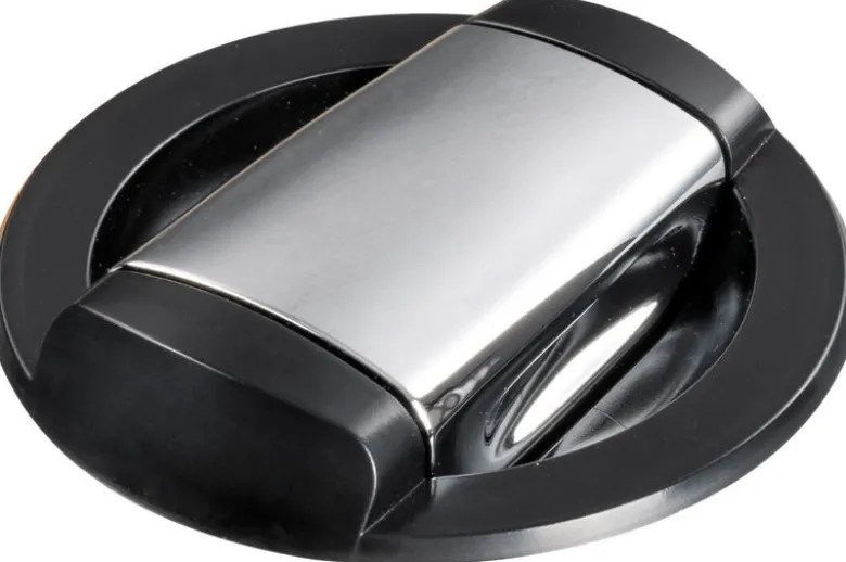 Saturn dusch med horisontell blandare svart