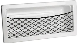 Sidoficka i vit ABS med nät 540 x 244 x 120 mm