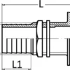 Skrovgenomföring i förkromad mässing 3/4" x 24 mm