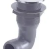 Skrovgenomföring i nylon 3/4" 20mm, front i rostfritt stål, 90° adapter