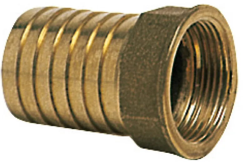 Slangadapter med invändig gänga i gjuten mässing 1"1/2 x 38 mm