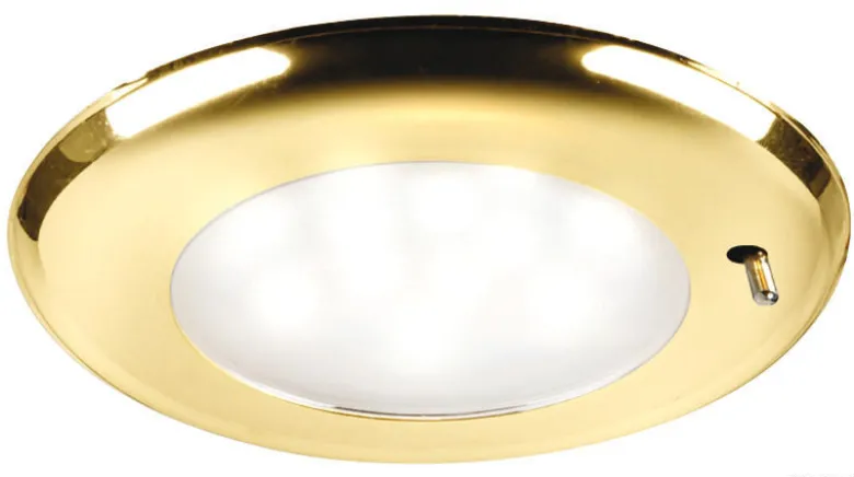 SOLE infälld LED-taklampa med gyllene strömbrytare