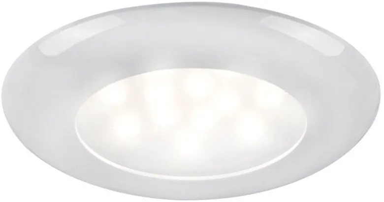 SOLE infälld LED-taklampa, vit, med strömbrytare