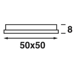 Square 50 SMD LED IP66, Vit, Opalglas