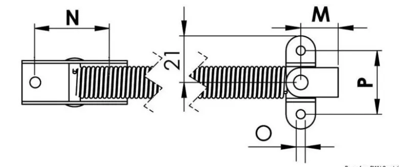 SS luckhållare 220 mm C