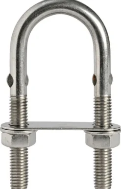 SS U-bult med stång 90mm x M6 mm