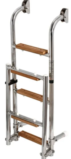 Stege 5 steg AISI316 + Iroko