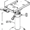 Stolpedestal med vridbar glidskena 330 mm