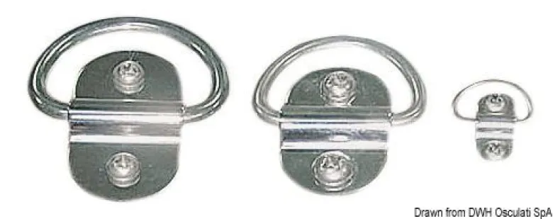 Svängbar halvring polerad AISI304 28x12 mm