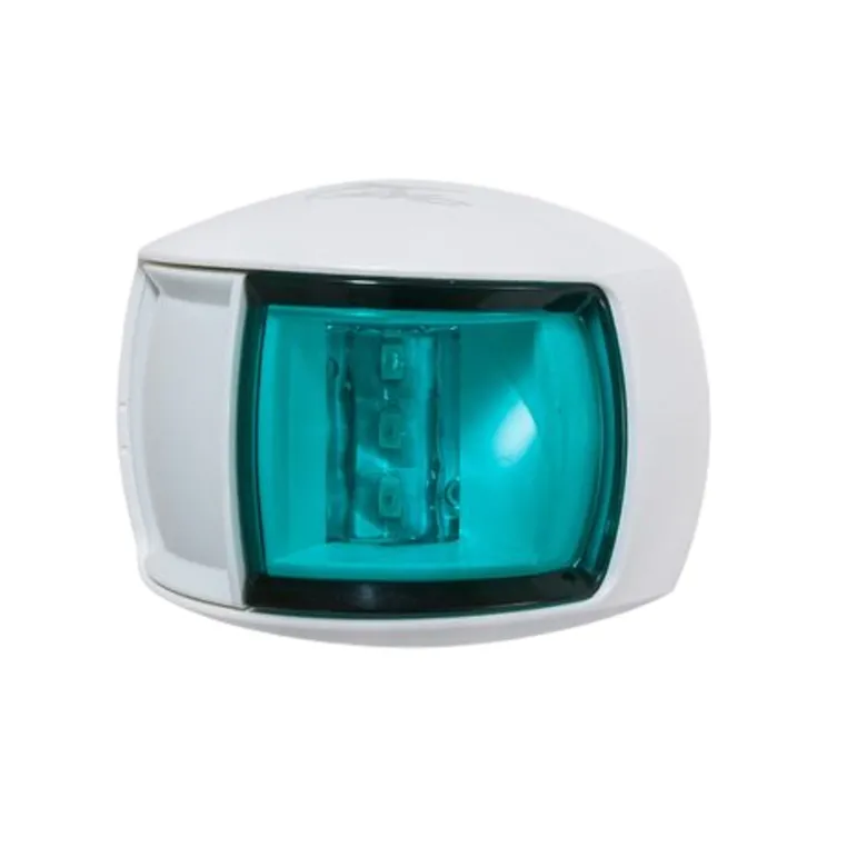 SYC Lanterna LED Grön, Styrbord, Sidomontering, Vit