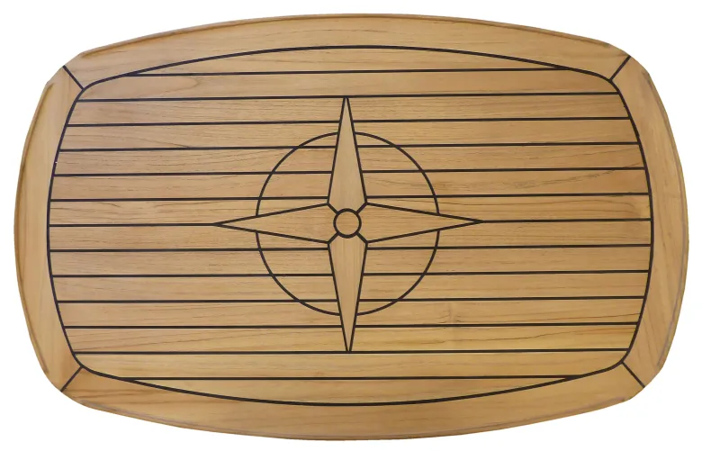 Teakbord, rundade kanter