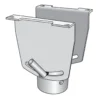 Toppbeslag vinklingsbart Ø80 mm