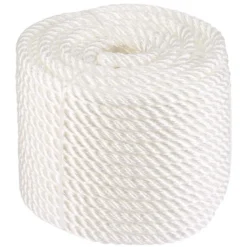 Treslagen PP lina 30 meter, vit