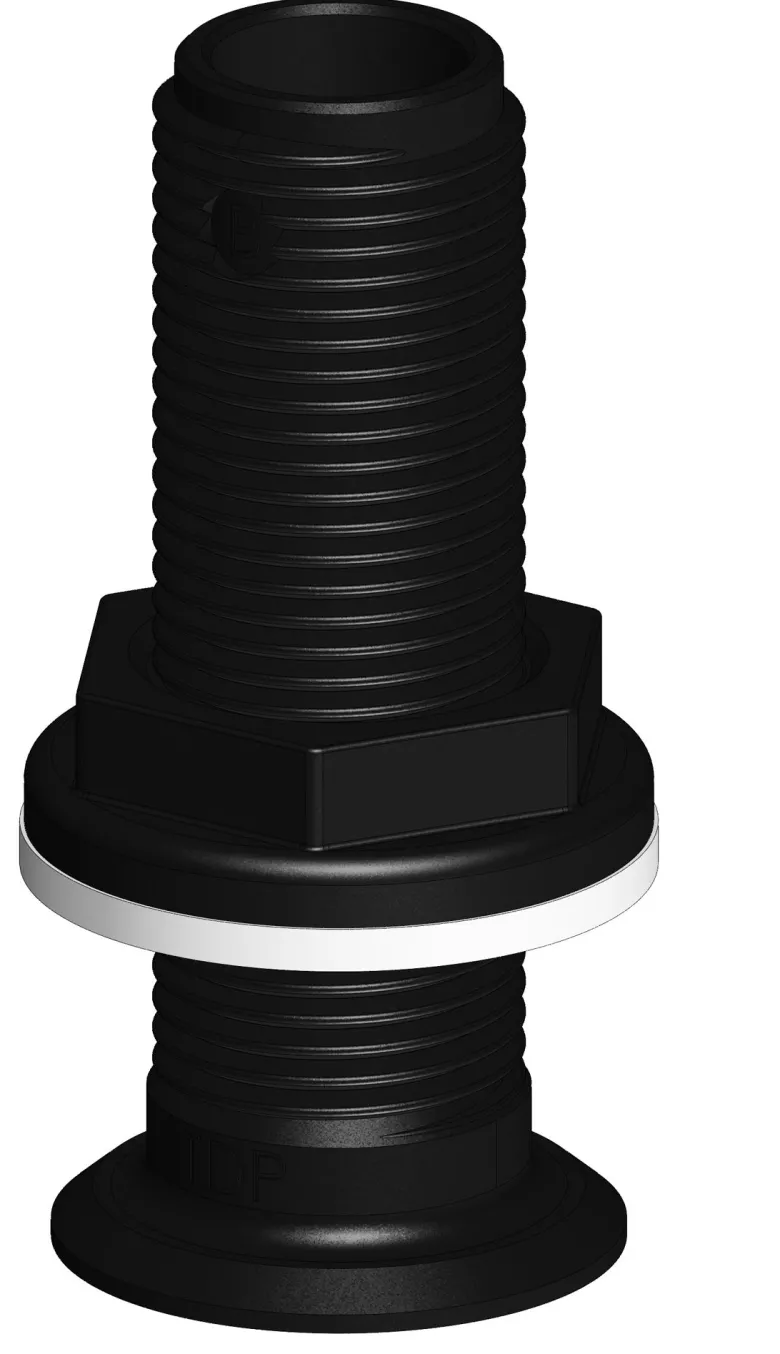 Trudesign Bordgenomföring Flushad Svart, 1 1/2"