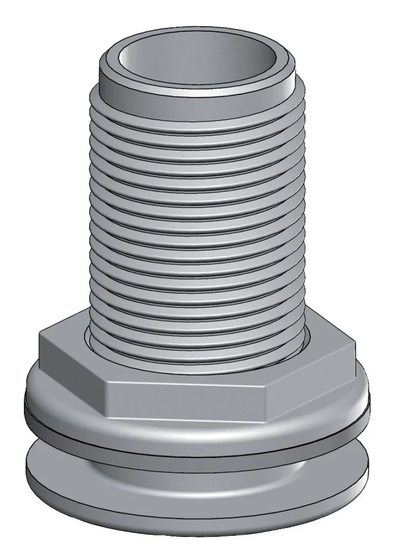 Trudesign Bordgenomföring Komposit Vit, 1/2"