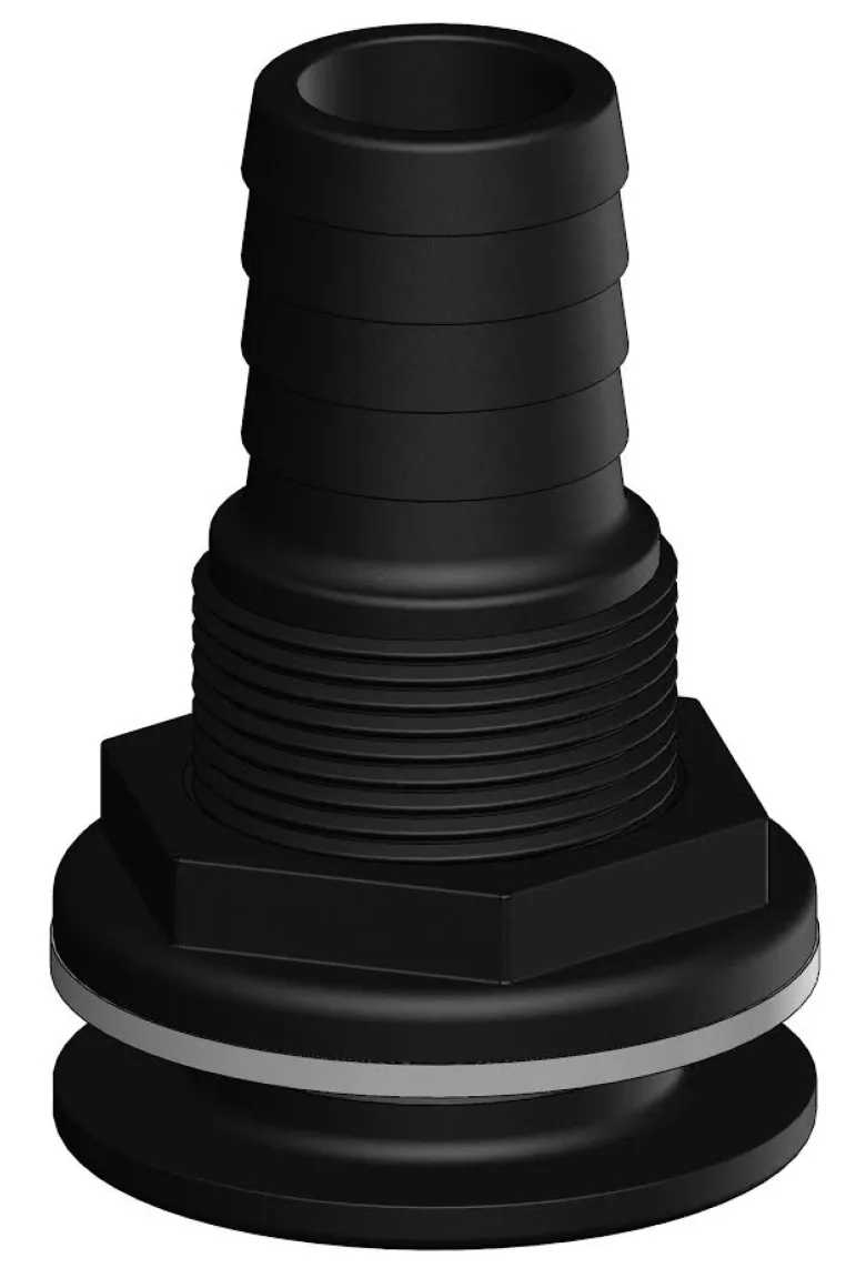 Trudesign Bordgenomföring Svart, 2", 50mm