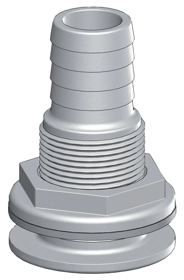 Trudesign Bordgenomföring Vit, 1/2", 13mm