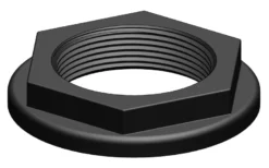 Trudesign Mutter Skrovgenomföring Svart, 2"