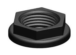 Trudesign Mutter Skrovgenomföring Svart, 1/2"