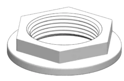 Trudesign Mutter Skrovgenomföring Vit, 1 1/4"