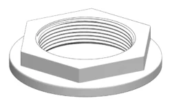 Trudesign Mutter Skrovgenomföring Vit, 2"