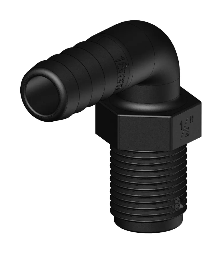 Trudesign Slangkoppling, 1/2", 90°, 16mm utv.