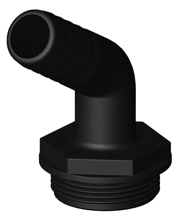 Trudesign Slangsockel till Y-ventil Svärt, 120°, 25mm