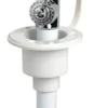 Tryckknappsdusch, vit finish, PVC-slang 4 m, planmontering