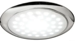 Ultraplatt LED-lampa med förkromad ringmutter 12/24 V 3 W