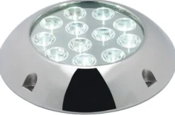 Undervattenslampa med 12x3W vita LED och skruvar