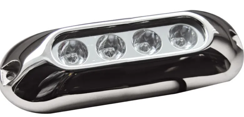 Undervattensstrålkastare med 4 blå LED