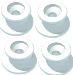 Unimer Plast & Gummi Kapellfäste Vit ink Skruv pp, 4-pack