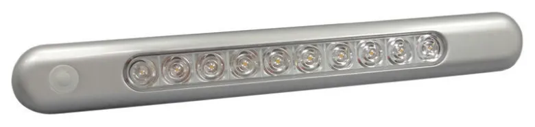 Utanpåliggande LED-lampa, förkromad 310x40x11.5 mm