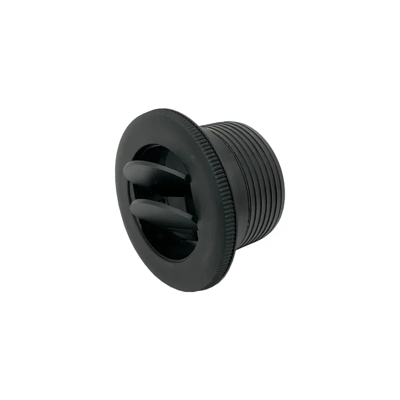 Utblås 75mm stängbart Svart
