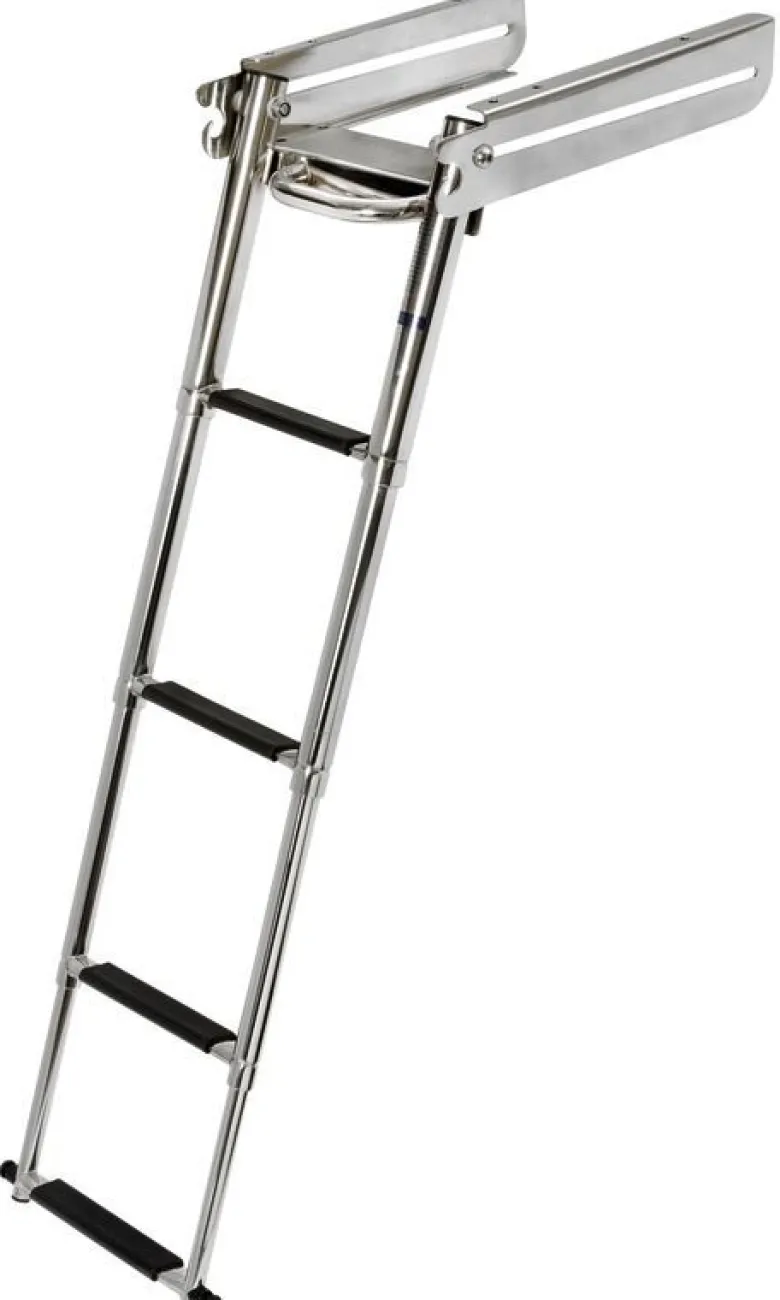 Utdragbar stege under plattform, 4 steg