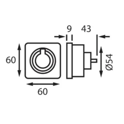 Uttag 12V, Svart