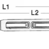 Vantskruv med fast gaffel 3/8" för vajer 5 mm
