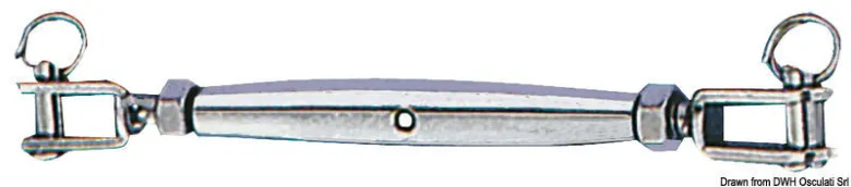 Vantskruv med två fasta gafflar AISI 316 4 mm