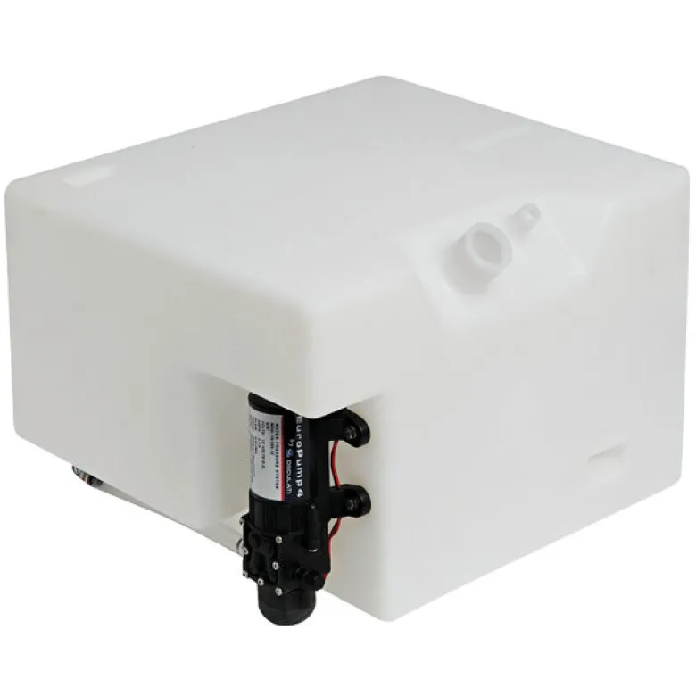 Vattentank 32l vita med 12v tryckvattenpump 40x26x34cm
