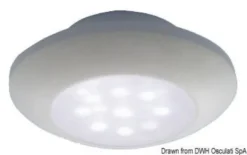 Vattentät vit taklampa med vitt LED-ljus