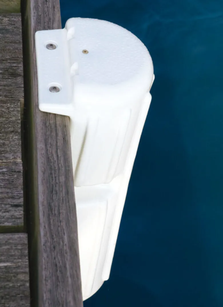 Vertikalt PVC-fendert för brygga och påle vit 39 cm