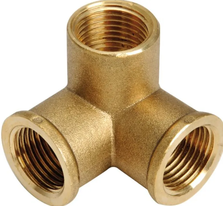 3-vägskoppling i mässing 1/2"
