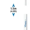 VHF antenn 150cm Rostfri bas