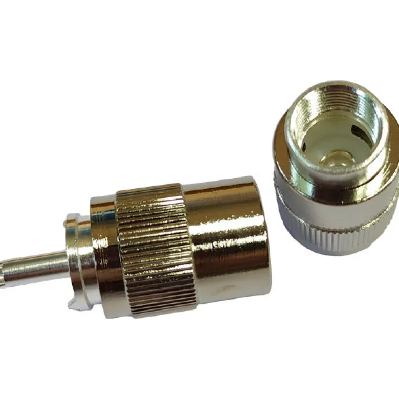 1852 VHF-kontakt PL259 för 10mm kabel, lödning, 2-pack