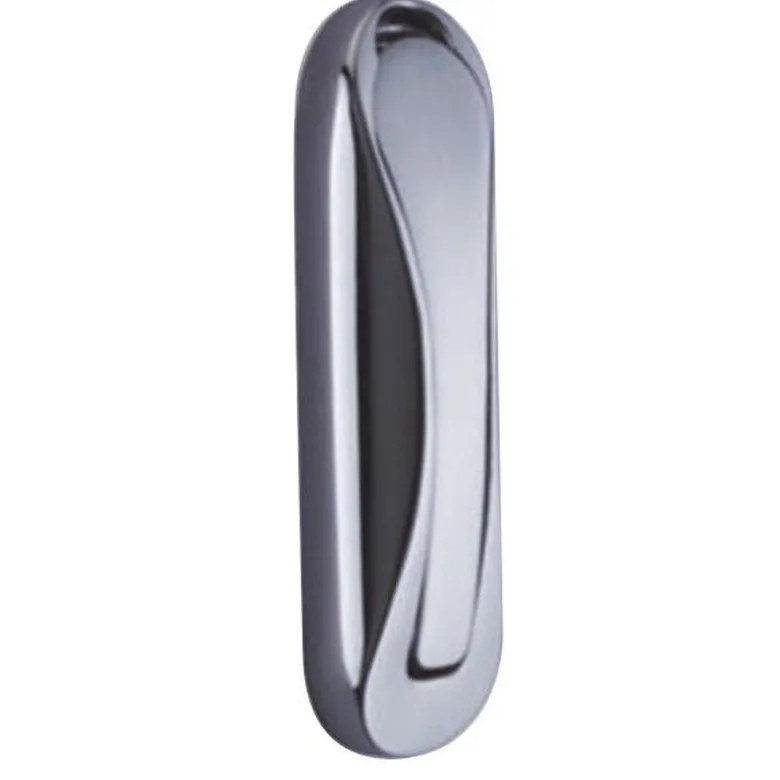 Vikbar klädkrok 75x25mm förkromad mässing