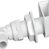Vit skrovgenomföring i plast 90° 1" x 19 mm