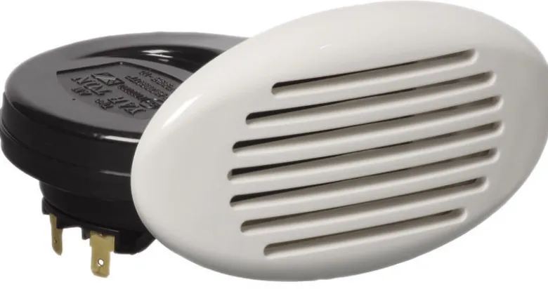Vitt infällt signalhorn 112 dB