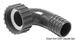Vridbar slangadapter 90° 25 mm