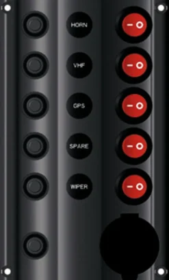 Wave elektrisk kontrollpanel 5 + cigarettändaruttag