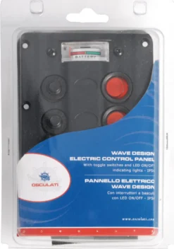 Wave elektrisk kontrollpanel 3 + 12 V-voltmeter